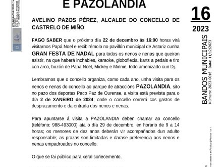 Fiesta de Navidad y Pazolandia en Castrelo de Mio